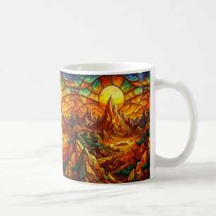 Glas in lood Landscape Coffee Mok