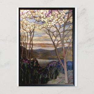 Glas in lood landschap briefkaart