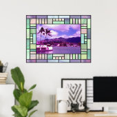 Glas in lood Landschap Poster (Thuiskantoor)