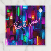 Glas in lood Laten we verlichte cocktail verjaarda Bedankjes Labels (Achterkant)