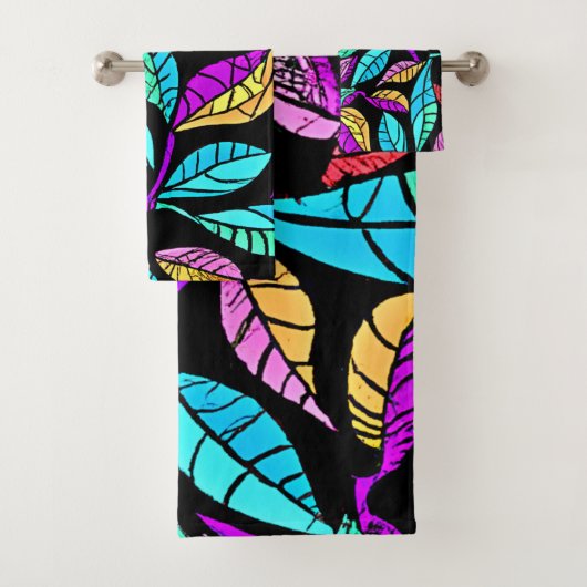 Glas in lood Leaves Design Bad Handdoek (Insitu)