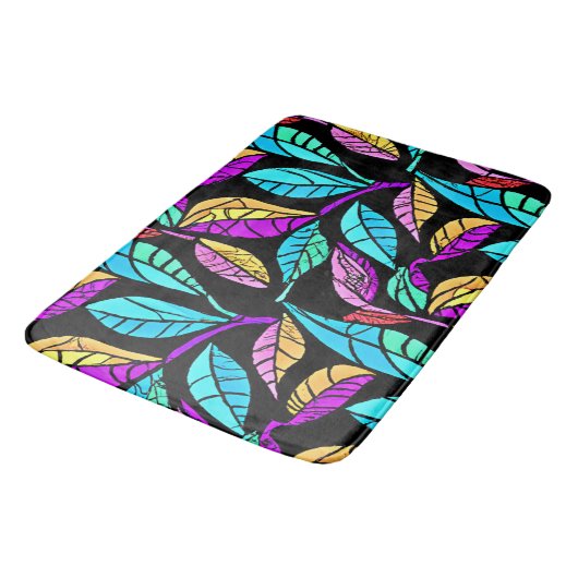 Glas in lood Leaves Design Badmat (Gekanteld)