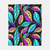 Glas in lood Leaves Design Fleece Deken (Voorkant)