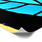 Glas in lood Leaves Design Poster (Hoek)