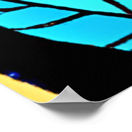 Glas in lood Leaves Design Poster (Hoek)