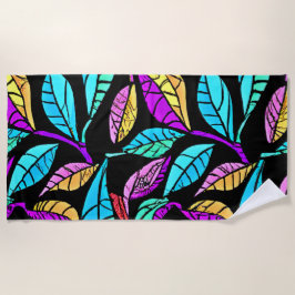 Glas in lood Leaves Design Strandlaken