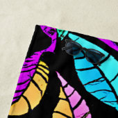 Glas in lood Leaves Design Strandlaken (In situ)