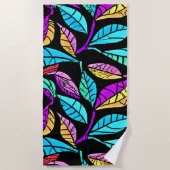 Glas in lood Leaves Design Strandlaken (Voorkant)