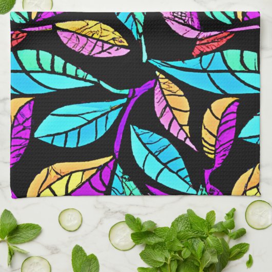 Glas in lood Leaves Design Theedoek (Gevouwen)