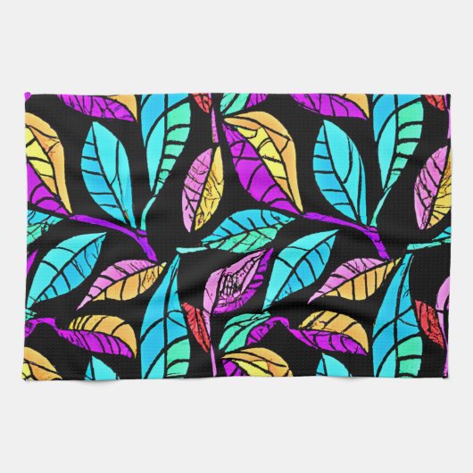 Glas in lood Leaves Design Theedoek (Horizontaal)