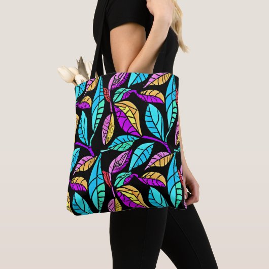 Glas in lood Leaves Design Tote Bag (Dichtbij)