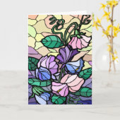 Glas-in-lood lelie van het veld kaart (Gele Bloem)