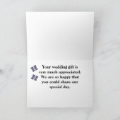 Glas in lood Letter H Wedding Gift Hartelijk dank Bedankkaart (Binnen)