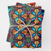 Glas in lood Levendige Design Inpakpapier Vel (In situ)