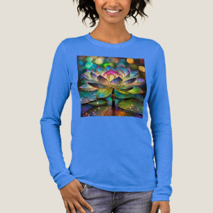 Glas-in-lood Levenskleurige Lotus Bloem Tri-Blend Shirt