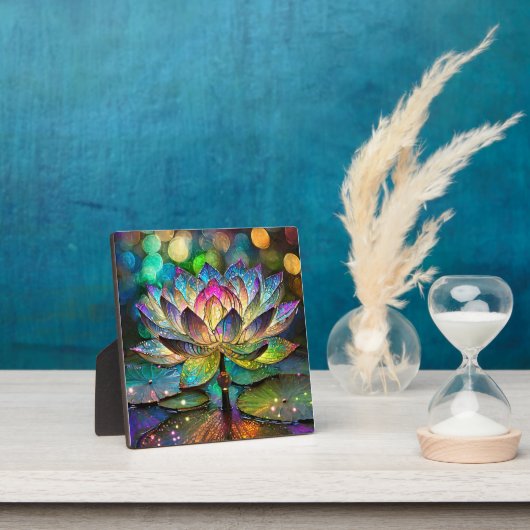 Glas-in-lood Levenskleurige Lotusbloem Fotoplaat (Insitu)