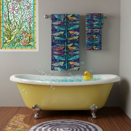 Glas-in-lood Libelle Ontwerp Bad Handdoek
