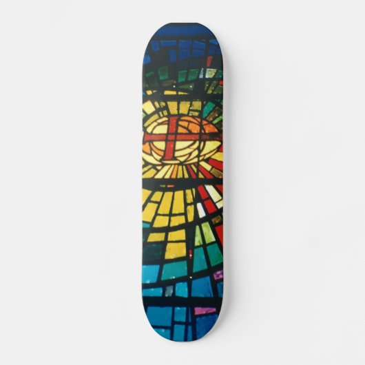 Glas in lood Licht Prism kleuren Skateboarddek Persoonlijk Skateboard (Voorkant)