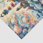 Glas in lood Lighthouse Decoupage Tissuepapier (Detail)