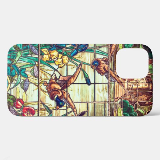 Glas in lood lijkt op wilde eenden natuur Case-Mate iPhone case (Achterkant (horizontaal))