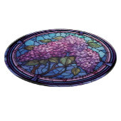 Glas in lood Lila bloesems Snijplank (Hoek)