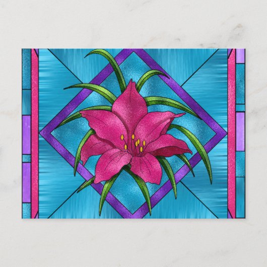 Glas in lood Lilly Briefkaart (Voorkant)