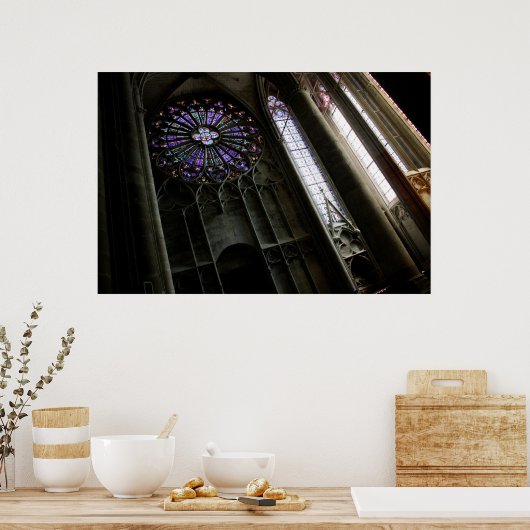 Glas in lood links poster (Keuken)