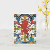 Glas in lood Lion Crest Kaart (Gele Bloem)