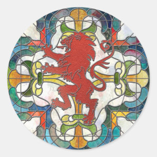 Glas in lood Lion Crest Ronde Sticker