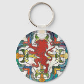 Glas in lood Lion Crest Sleutelhanger (Voorkant)