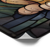 Glas in lood Lion Cub Poster - Regal Nursery Art (Hoek)