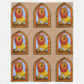 Glas in lood Lion Fleece Deken (Voorkant)