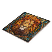 Glas in lood Lion Keramische Tegel Tegeltje (Zijkant)