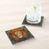 Glas in lood Lion Onderzetter (Schuin)