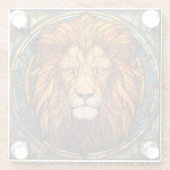 Glas in lood Lion Onderzetter (Achterkant)