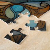 Glas in lood Lion Puzzel (Zijkant)