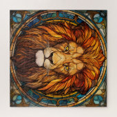 Glas in lood Lion Puzzel (Horizontaal)