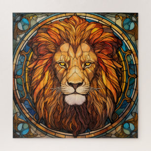 Glas in lood Lion Puzzel