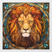 Glas in lood Lion Window Cling Raamsticker (Vel)