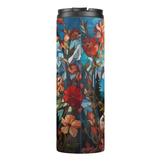 Glas in lood Llama Tumbler Thermosbeker (Achterkant)