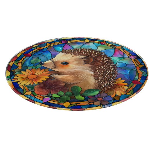 Glas in lood Look Hedgehog Kitchen Snijplank (Hoek)