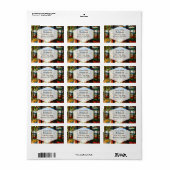 Glas in lood look met dame zittend. etiket (Full Sheet)