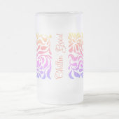 Glas in lood Look Spring Floral Art Bar Glass Matglas Bierpul (Center)