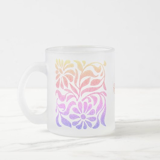 Glas in lood Look Spring Floral Art Mok (Links)
