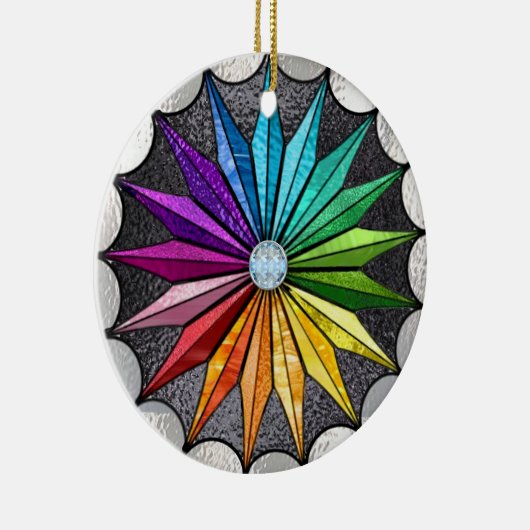 Glas in lood look - SRF Keramisch Ornament (Rechts)