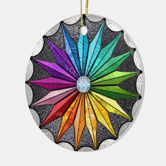 Glas in lood look - SRF Keramisch Ornament (Links)