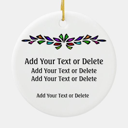 Glas in lood look - SRF Keramisch Ornament (Achterkant)