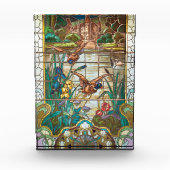 Glas in lood look wilde eenden fotoblokken (Voorkant)