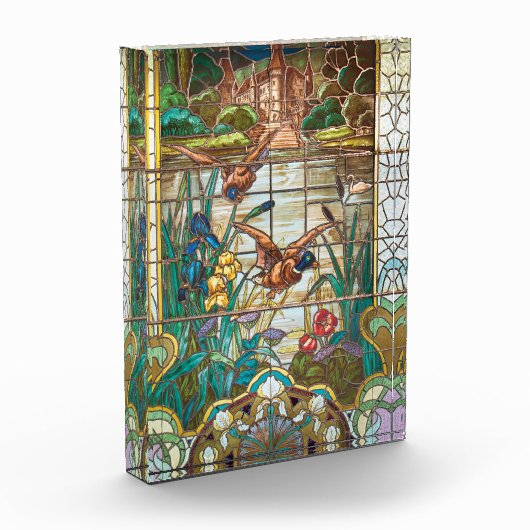 Glas in lood look wilde eenden fotoblokken (Links)