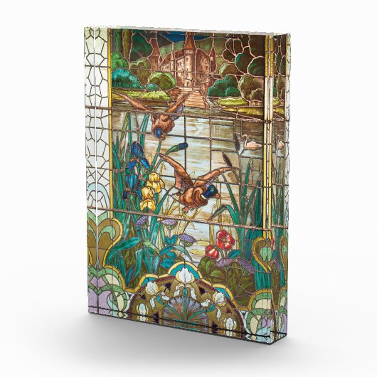 Glas in lood look wilde eenden fotoblokken (Rechts)